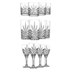 Dof & Highball|Dublin Glassware|Godinger Dublin Crystal 12 Piece Double Old Fashion, Goblet, & Highball Glassware Set