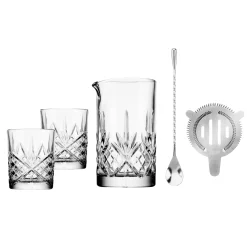 Barware Sets|Barware Tools|Godinger Dublin Crystal 6 Piece Mixing Pitcher Set