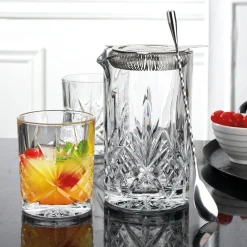 Barware Sets|Barware Tools|Godinger Dublin Crystal 6 Piece Mixing Pitcher Set