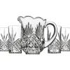 Dof & Highball|Dublin Glassware|Godinger Dublin Crystal 5 Piece Pitcher & Highball Set
