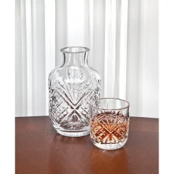 Dublin Glassware|Beverage Dispenser|Godinger Dublin Crystal Bedside Carafe