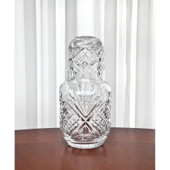 Dublin Glassware|Beverage Dispenser|Godinger Dublin Crystal Bedside Carafe