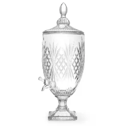 Beverage Dispenser|Dublin Glassware|Godinger Dublin Crystal Beverage Dispenser