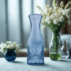 Decanter & Decanter Sets|Dublin Glassware|Godinger Dublin Crystal Blue Carafe
