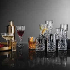 Martini & Coupes|Dublin Glassware|Godinger Dublin Crystal Champagne Coupe, Set of 12