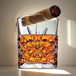 Dof & Highball|Dublin Glassware|Godinger Dublin Crystal Cigar Double Old Fashion