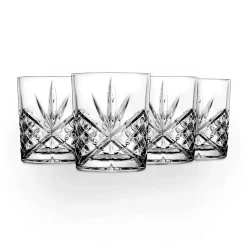 Dof & Highball|Dublin Glassware|Godinger Dublin Crystal Double Old Fashion, Set of 4