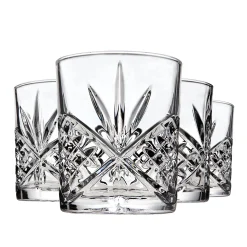 Dof & Highball|Dublin Glassware|Godinger Dublin Crystal Double Old Fashion, Set of 4