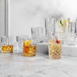 Dof & Highball|Dublin Glassware|Godinger Dublin Crystal Double Old Fashion, Set of 4