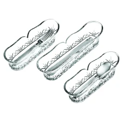 Flatware Caddies|Dublin Kitchen|Godinger Dublin Crystal Flatware Caddies, Set of 3
