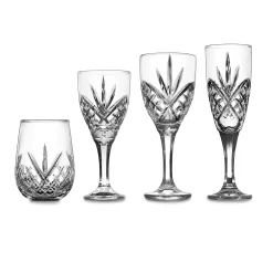 Dublin Glassware|Godinger Dublin Crystal Goblet, Set of 4