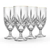 Dublin Glassware|Godinger Dublin Crystal Gold Rim Ice Tea Glass, Set of 4