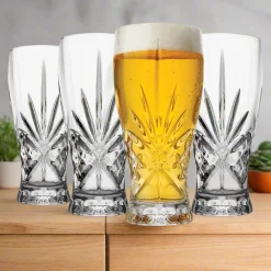 Dof & Highball|Dublin Glassware|Godinger Dublin Crystal Pint, Set of 4