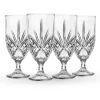 Dublin Glassware|Godinger Dublin Crystal Platinum Rim Ice Tea Glass, Set of 4