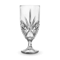 Dublin Glassware|Godinger Dublin Crystal Platinum Rim Ice Tea Glass, Set of 4