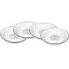 Salad Plates|Dublin Dining|Godinger Dublin Crystal Platinum Rim Dessert Plate, Set of 4