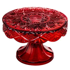 Dublin Kitchen|Cake Stands|Godinger Dublin Crystal Red Cake Plate