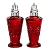 Salt & Pepper|Dublin Kitchen|Godinger Dublin Crystal Red Salt & Pepper Shaker Set