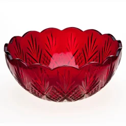 Bowls|Godinger Dublin Crystal Red Serving Bowl
