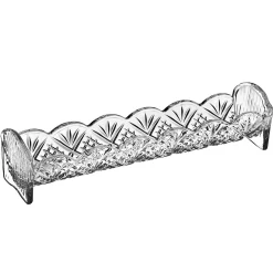 Specialty Serving|Dublin Kitchen|Godinger Dublin Crystal Scalloped Cracker Tray