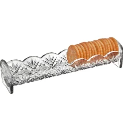 Specialty Serving|Dublin Kitchen|Godinger Dublin Crystal Scalloped Cracker Tray