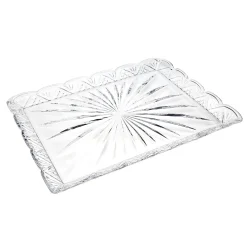 Serving Trays|Dublin Kitchen|Godinger Dublin Crystal Scalloped Large Serving Tray