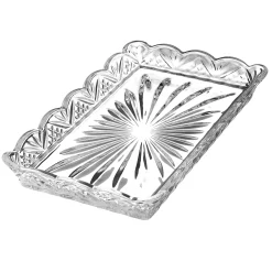 Serving Trays|Dublin Kitchen|Godinger Dublin Crystal Scalloped 11 Piece Serving Tray Set