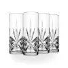 Dof & Highball|Dublin Glassware|Godinger Dublin Crystal Tom Collins Highball Glass, Set of 4