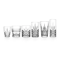 Dof & Highball|Dublin Glassware|Godinger Dublin Crystal Tom Collins Highball Glass, Set of 4