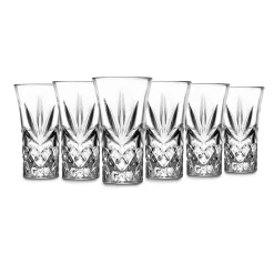 Shot Glasses|Dublin Glassware|Godinger Dublin Crystal Vodka Shooters, Set of 6