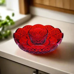 Specialty Serving|Godinger Dublin Red Mini Chip-n-Dip