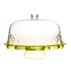 Acrylic|Specialty Serving|Godinger Dublin Yellow Acrylic 6 In 1 Cake Dome