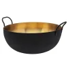 Serving Bowls|Godinger Encalmo Textured Black & Gold Salad Bowl
