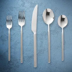 Flatware Sets|Godinger Esagono Matte 18/10 Stainless Steel 20 Piece Flatware Set, Service For 4