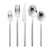 Flatware Sets|Godinger Esagono Mirrored 18/10 Stainless Steel 20 Piece Flatware Set, Service For 4