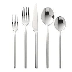 Flatware Sets|Godinger Esagono Mirrored 18/10 Stainless Steel 20 Piece Flatware Set, Service For 4