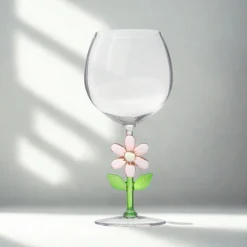 Acrylic|Godinger Flower Acrylic Wine Glass