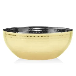 Serving Bowls|Godinger Gold Hammered Nut Bowl