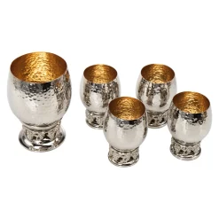 Kiddish Cups|Godinger Grape Hammered Kiddush Cup