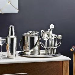 Barware Sets|Godinger Hammered 9 Piece Bar Tool Set