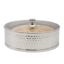 Kitchen Storage|Godinger Hammered Stainless Matzah Storage