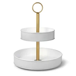 Specialty Serving|Godinger Havana Two Tiered Serving Stand