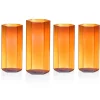 Dof & Highball|Godinger Helix Amber Highball, Set of 4