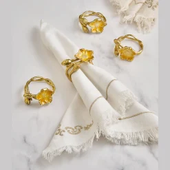 Napkin Rings|Godinger Hellebore Napkin Ring Set