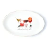 Serving Platters|Godinger Holiday Cheers Gold Rim Serving Platter