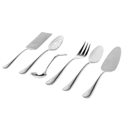 Cake Servers|Salad Servers|Godinger Hostess Serving Set 18/0 Stainless Steel 6 Piece Set