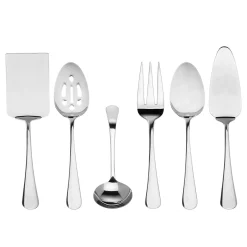 Cake Servers|Salad Servers|Godinger Hostess Serving Set 18/0 Stainless Steel 6 Piece Set