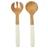 Salad Servers|Godinger Huck Wood & Enamel Salad Server Set