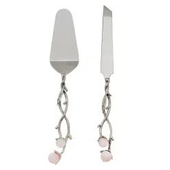Cake Servers|Godinger Hyaline Pink Cake Server Set