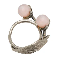 Napkin Rings|Godinger Hyaline Pink Napkin Ring Set